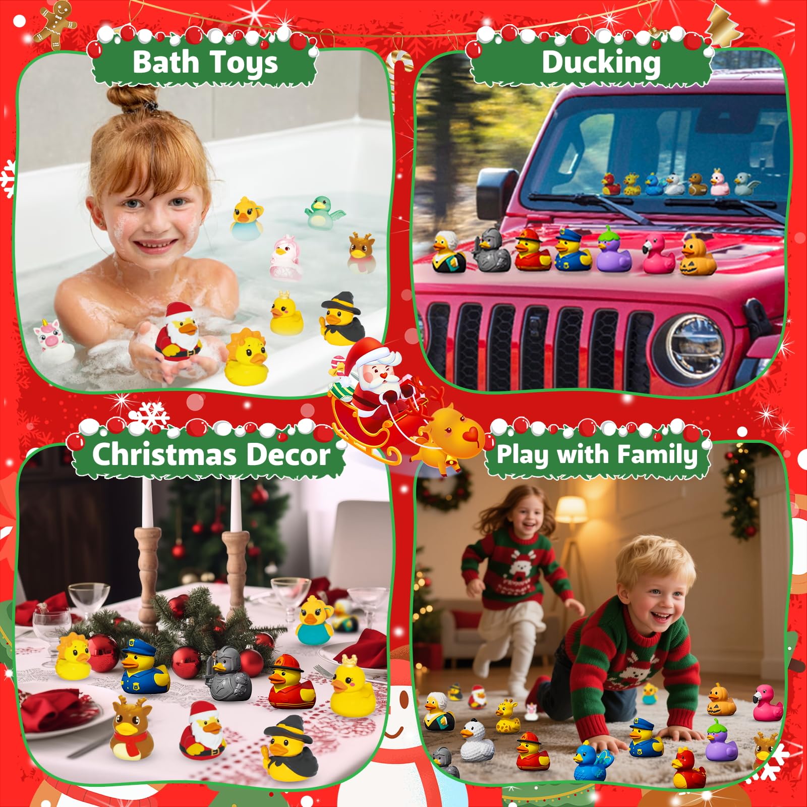 Bath time safe non-toxic rubber ducks for toddlers