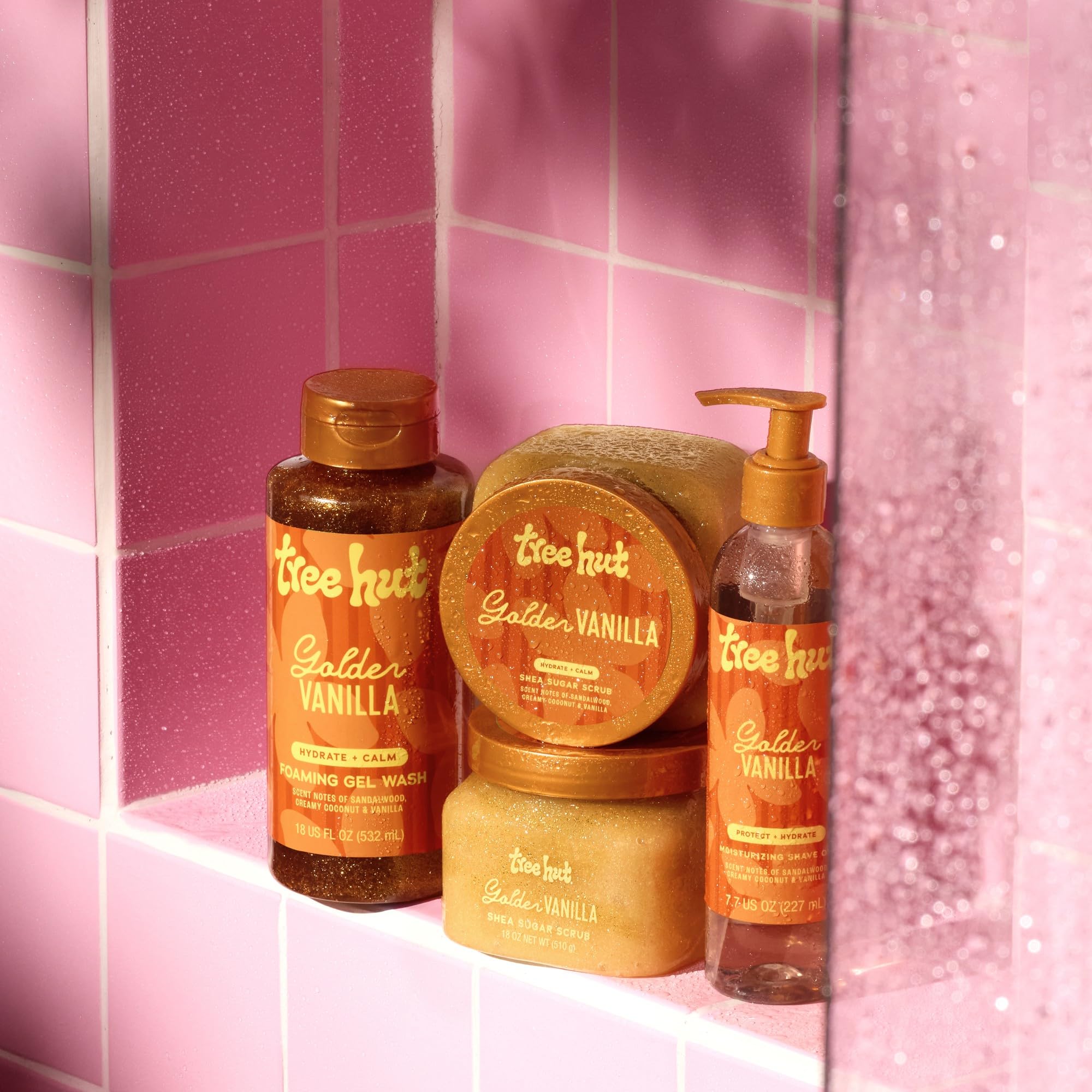 Vegan cruelty-free Tree Hut wash with Jojoba Oil and Vitamin E