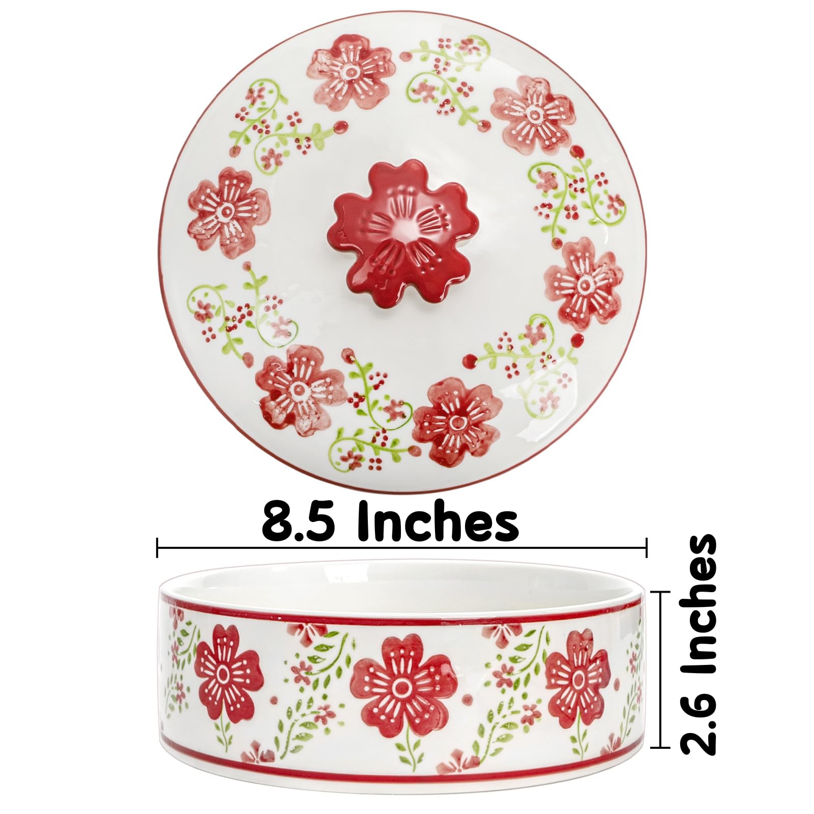 Coloch tortilla warmer with lid 8.5 inch ceramic bowl