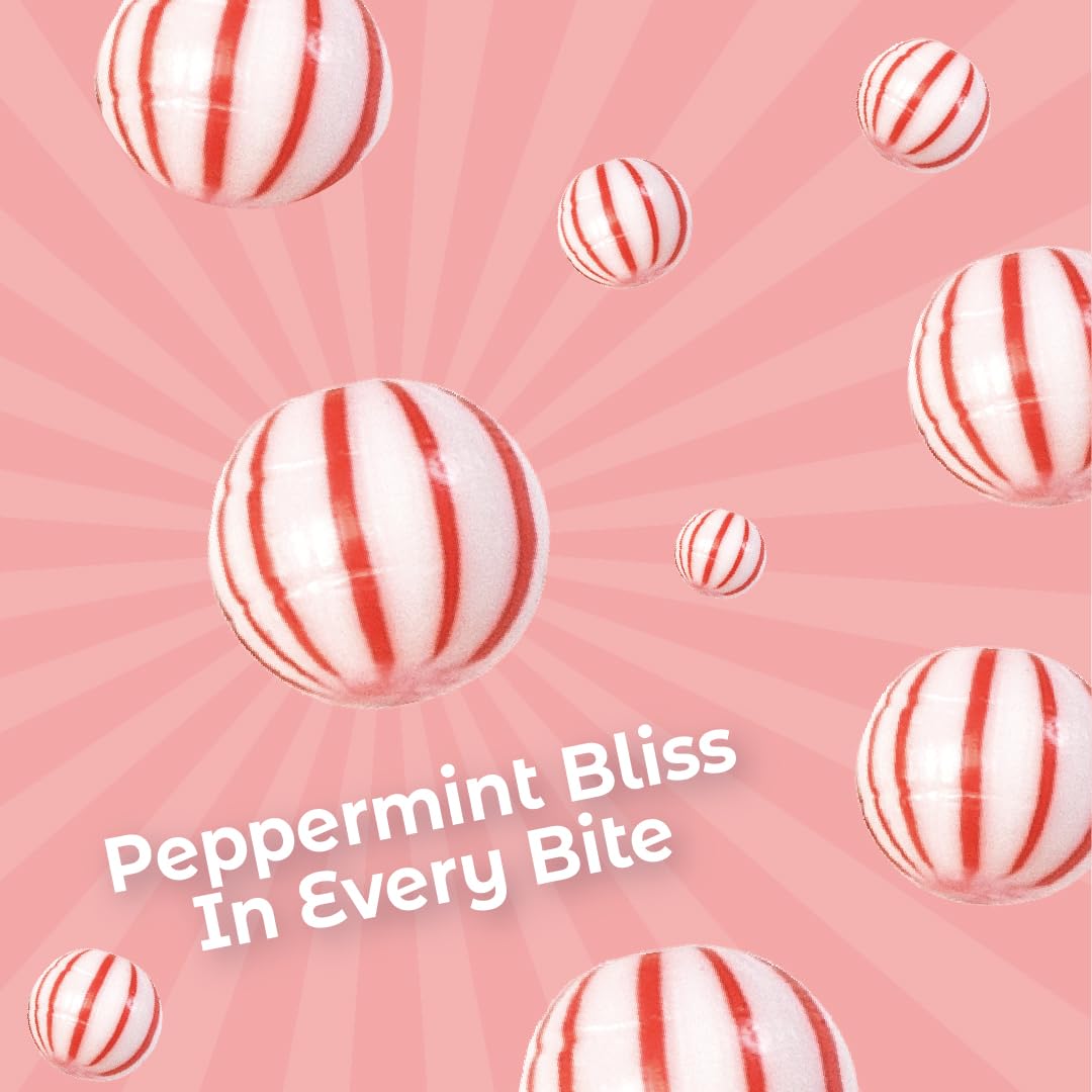 Individually wrapped Colombina peppermint mints packaging view