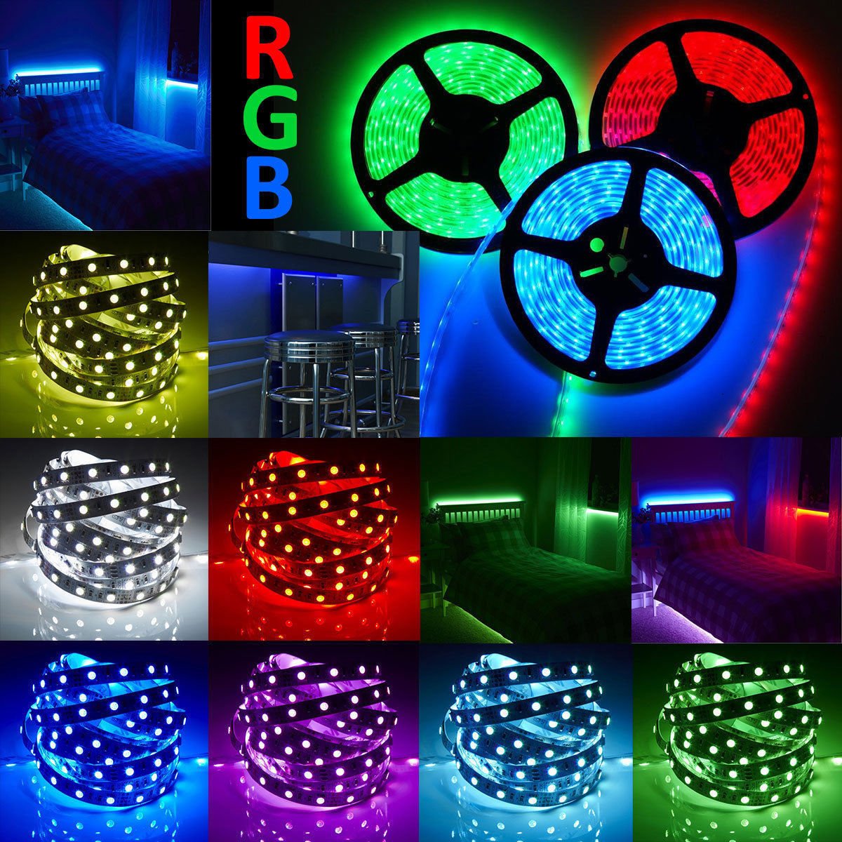 indoor use rgb tape 12V 5050 image