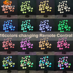 Color changing rose table lamp with 18 colors