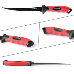 Blue color coded fillet knife handle