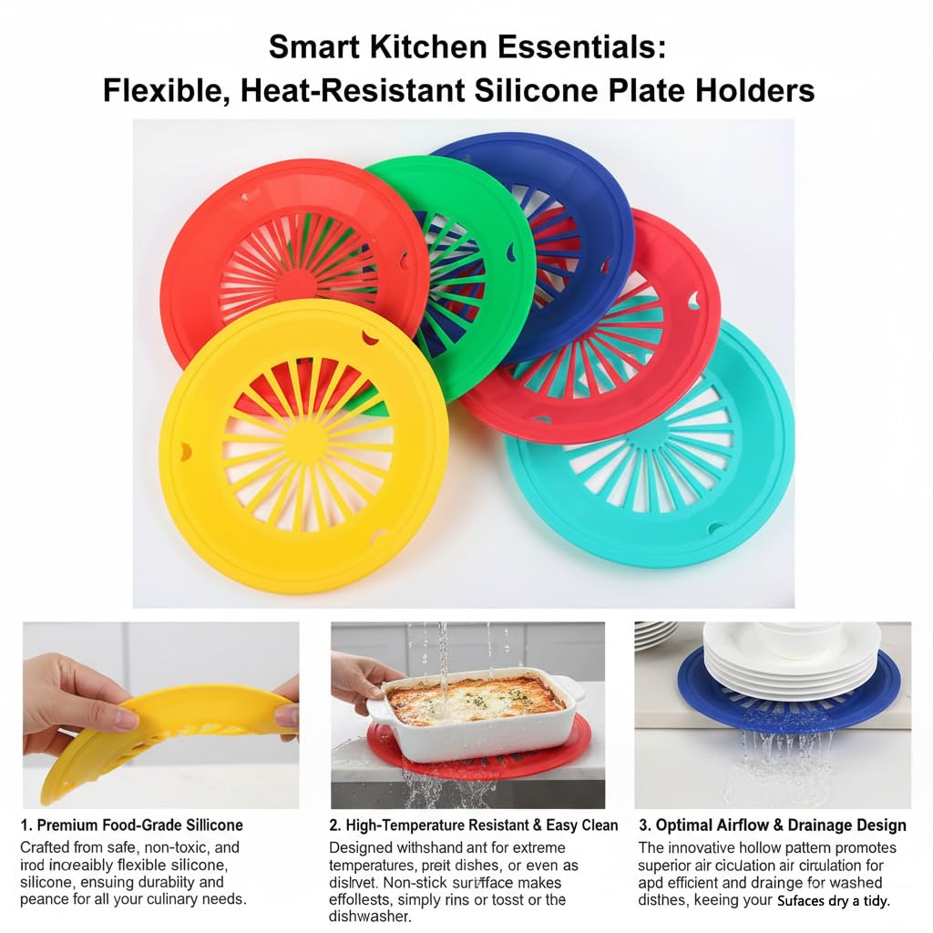 Color-coded plate holders for organization and events