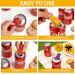 Durable plastic construction for soda can opener