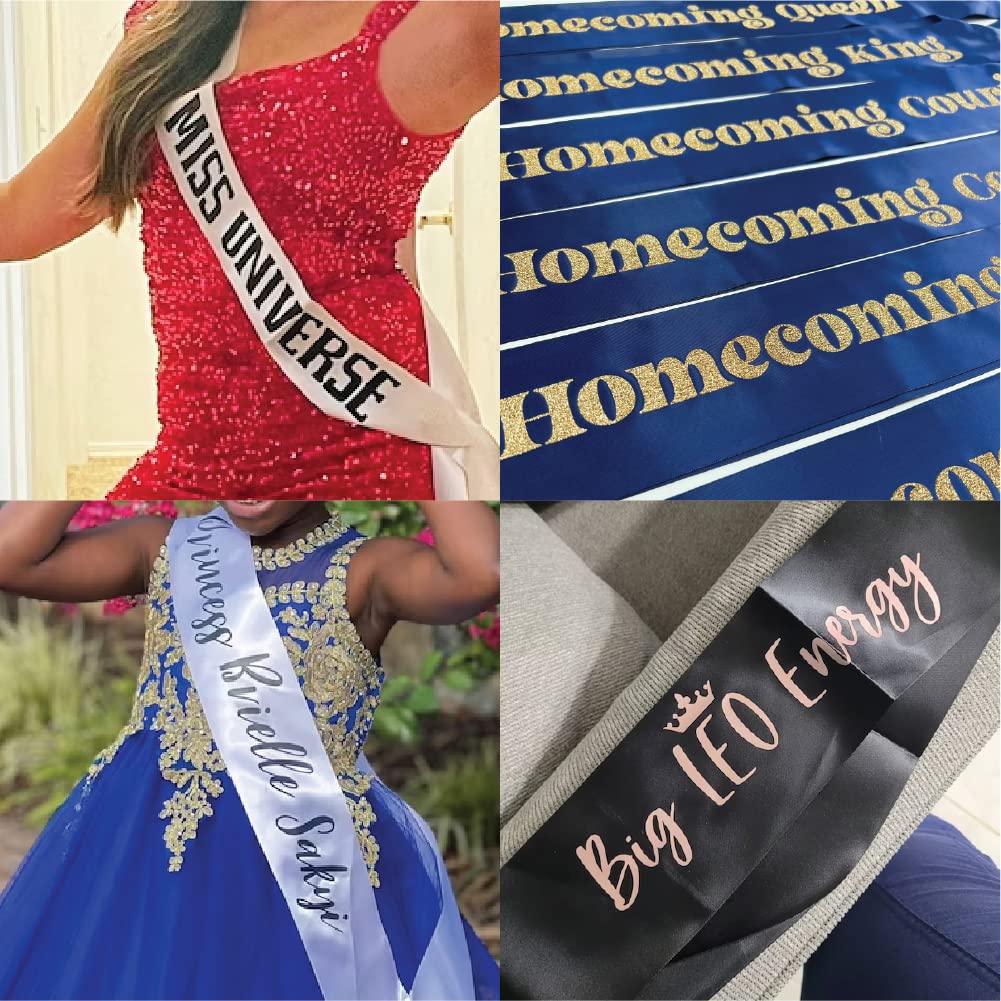 Sash with color and font option variety