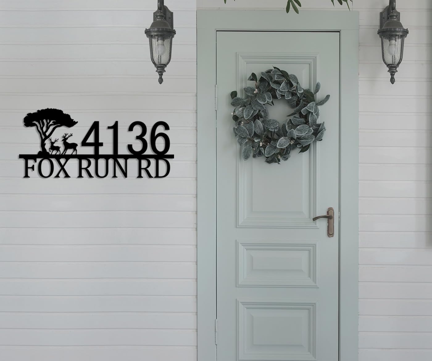Outdoor address sign color options and customization