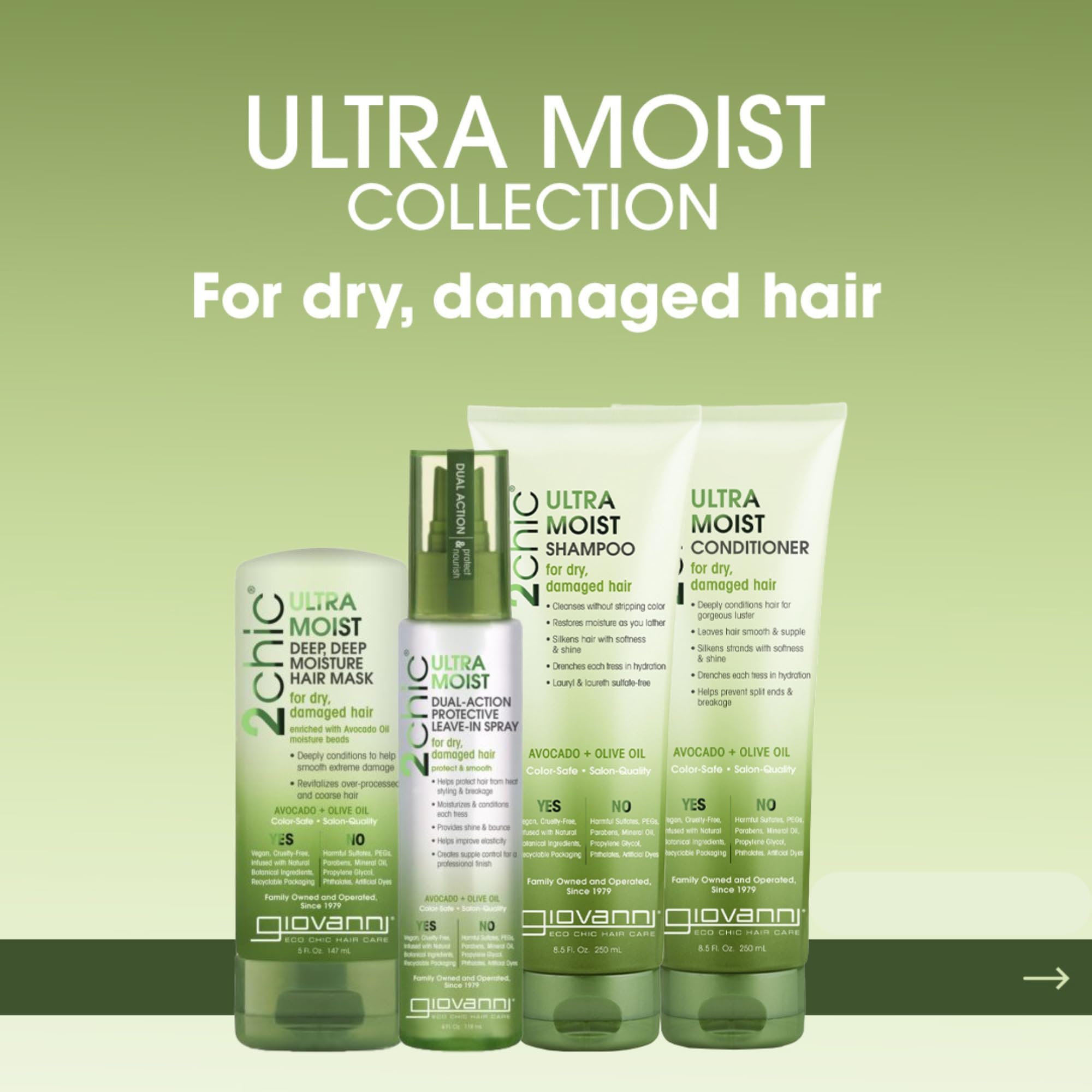 Color safe shampoo Giovanni 2Chic Ultra-Moist packaging