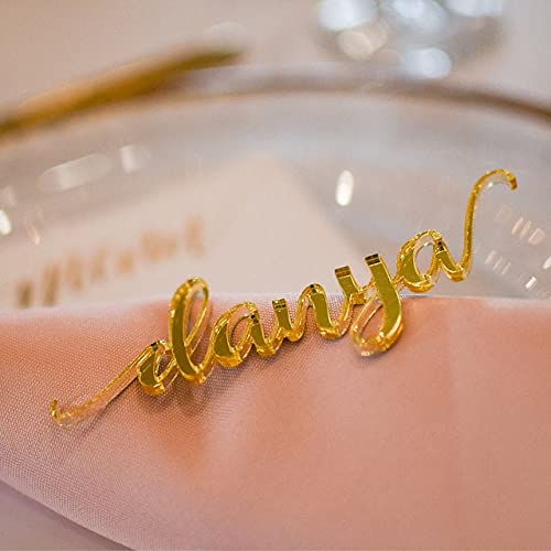 Rose gold mirror color option for place cards