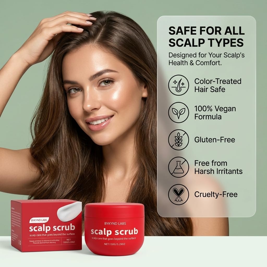 Gluten free vegan scalp scrub packaging detail