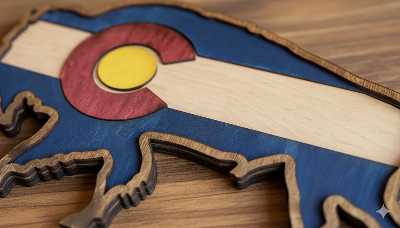 Natural wood texture with distressed edges Colorado art