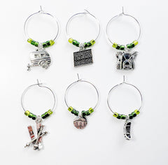 Colorado state design charm for wine glass