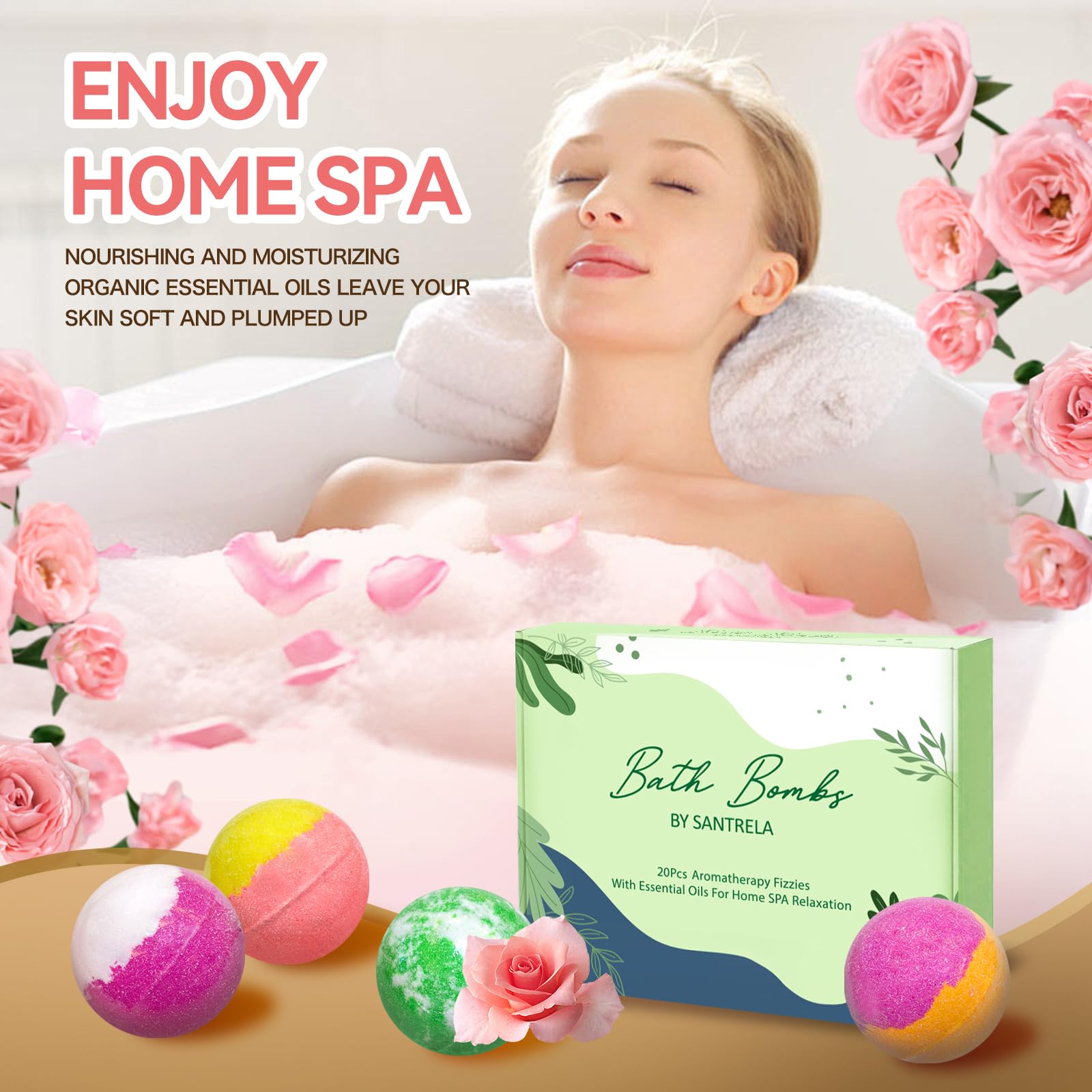 ten scents including Lavender & Honeysuckle Eucalyptus Rose and more