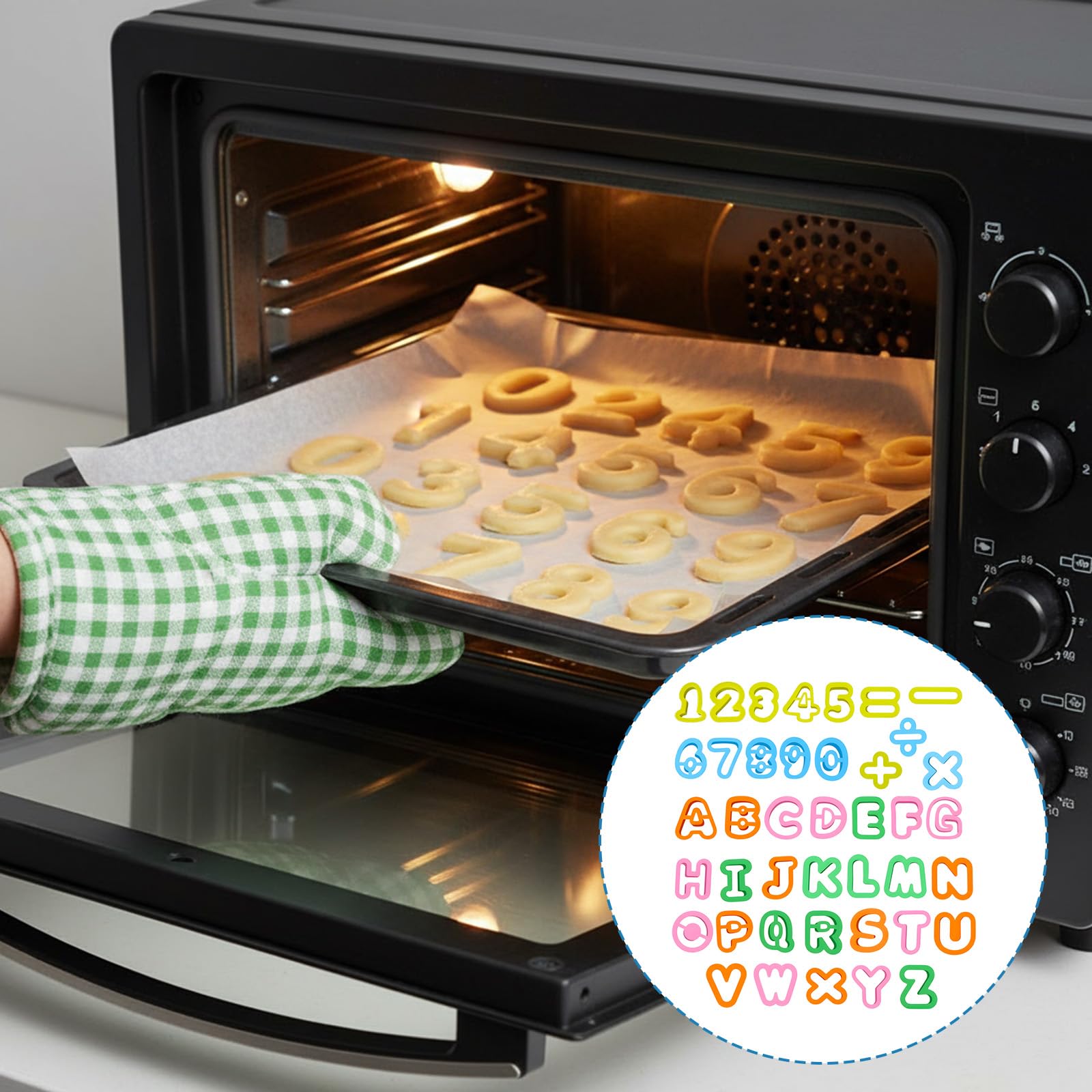 Colorful cutters compatible with dough or modeling clay