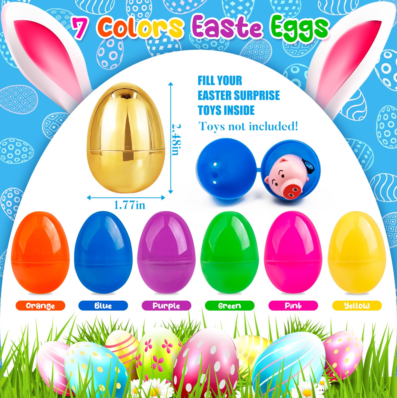 Colorful fillable Easter eggs bulk for parties and classroom