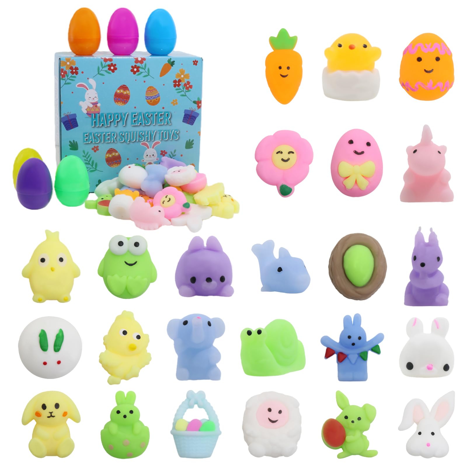 Rinseable squishy toys that can be cleaned with water