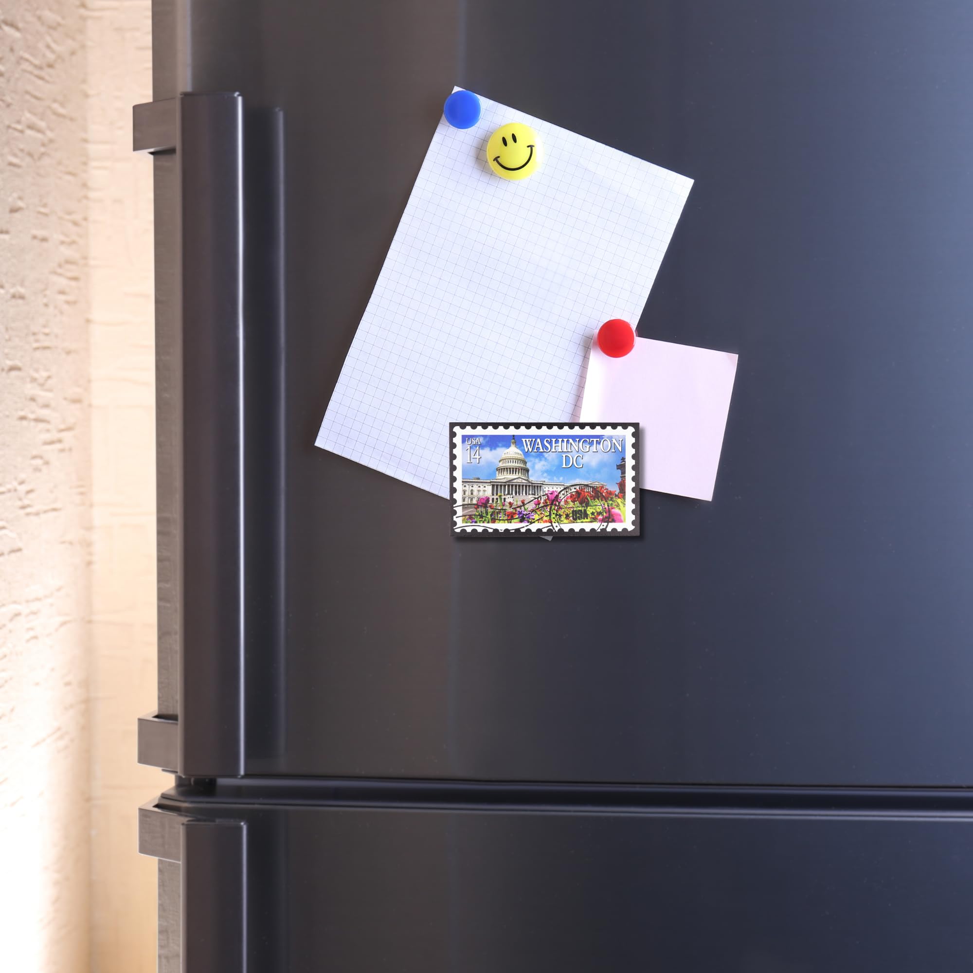 Colorful USA patriotic decor fridge magnet