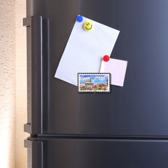 Colorful USA patriotic decor fridge magnet