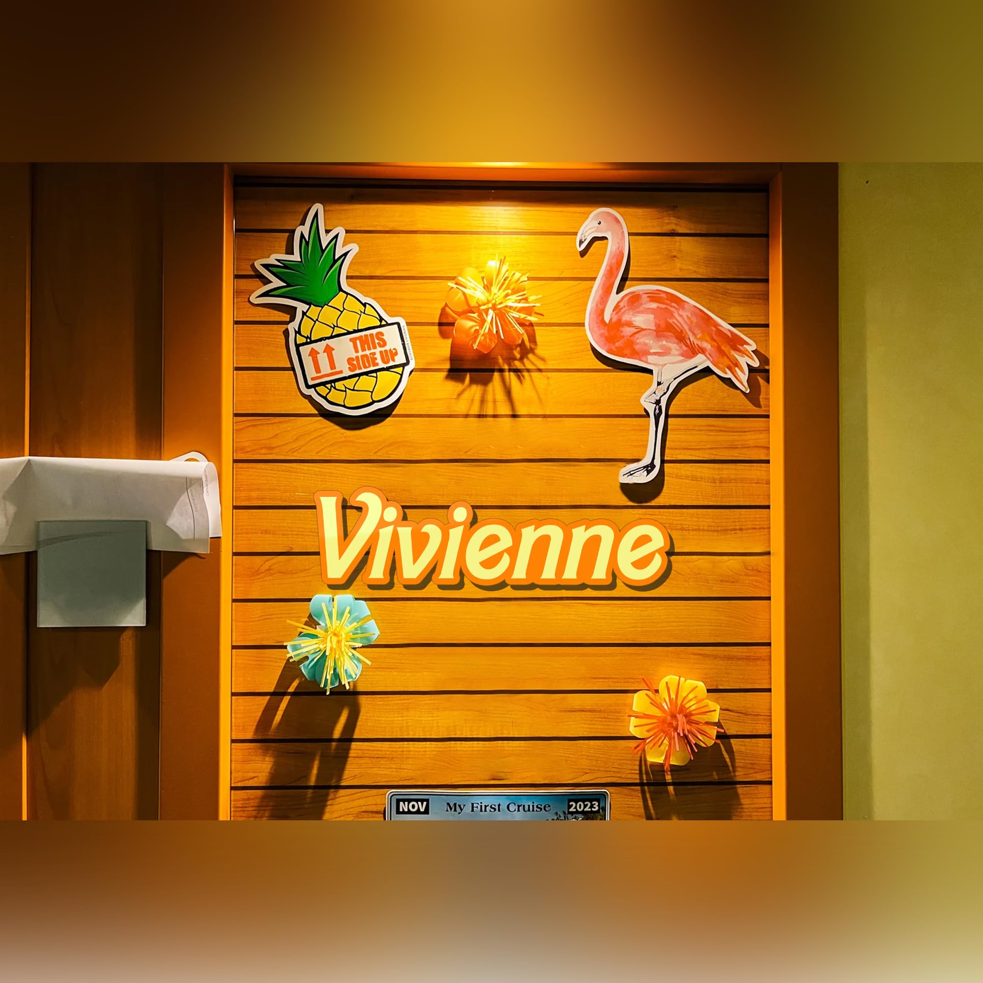 GIFTIVA colorful custom name magnet on laptop lid