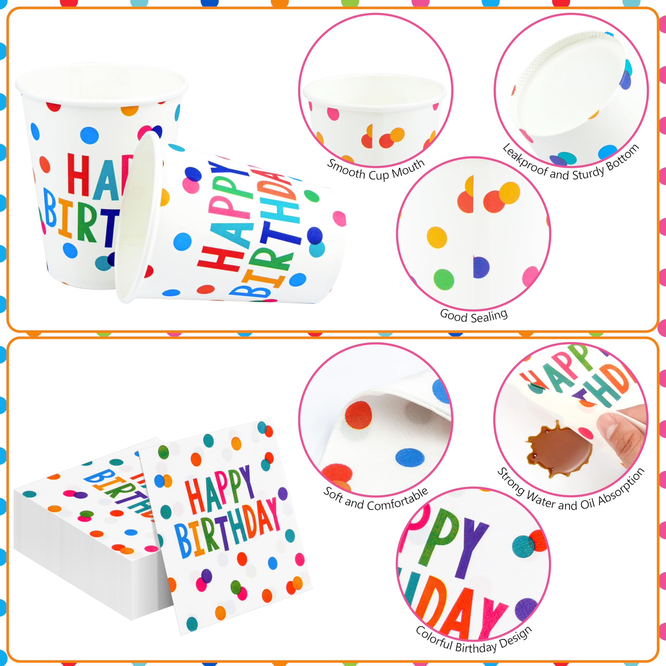 Colorful garland included in the set
