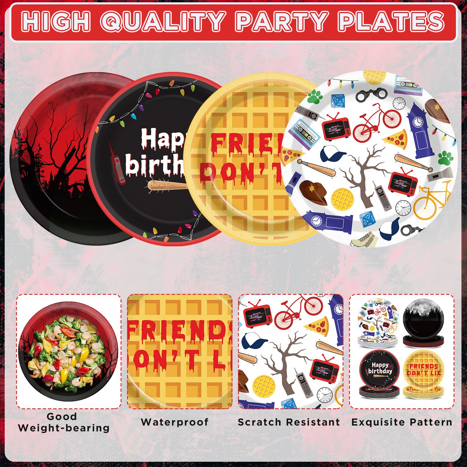 colorful light bulbs dinner plates set