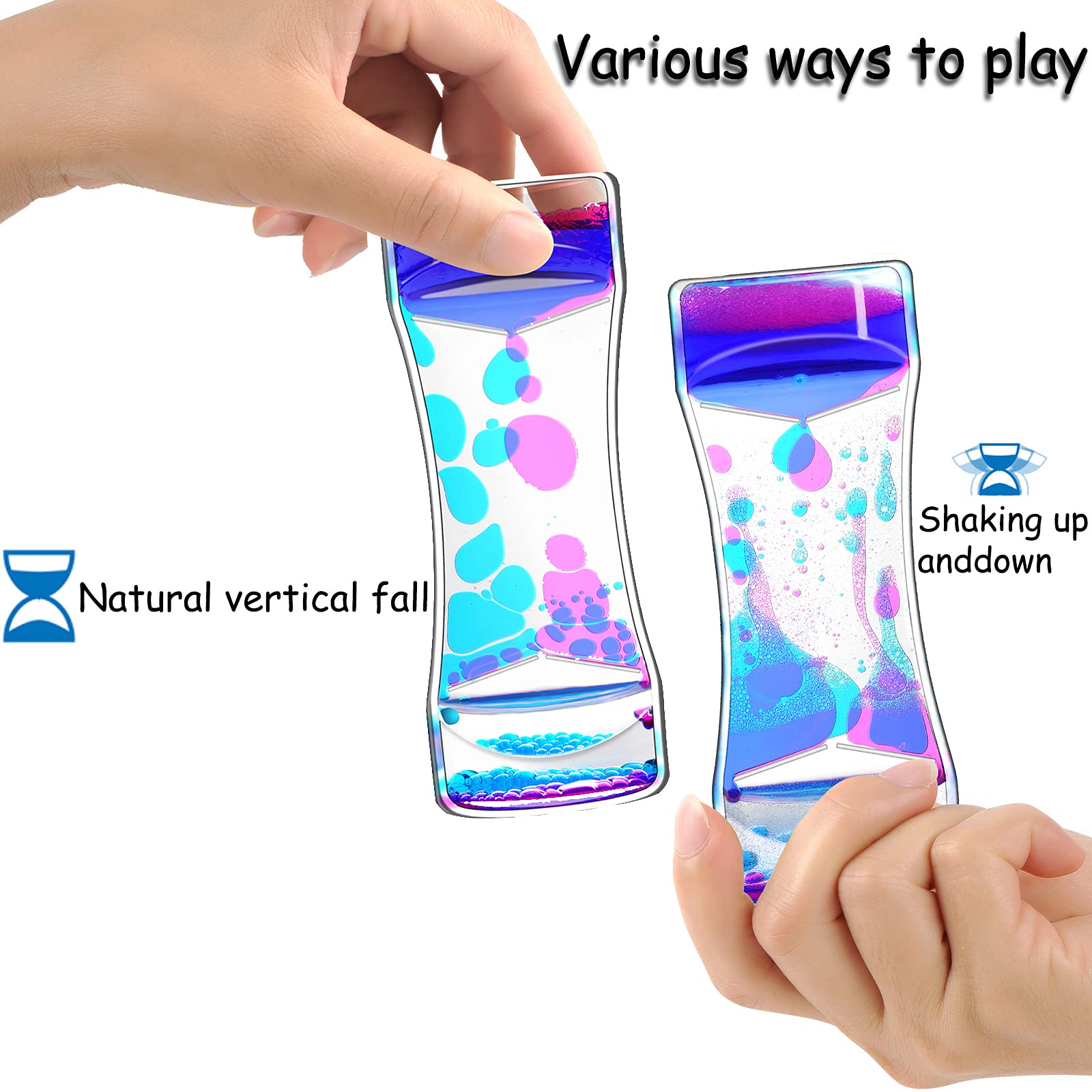 Liquid Motion Bubbler Timer fidget toy for kids teens and adults