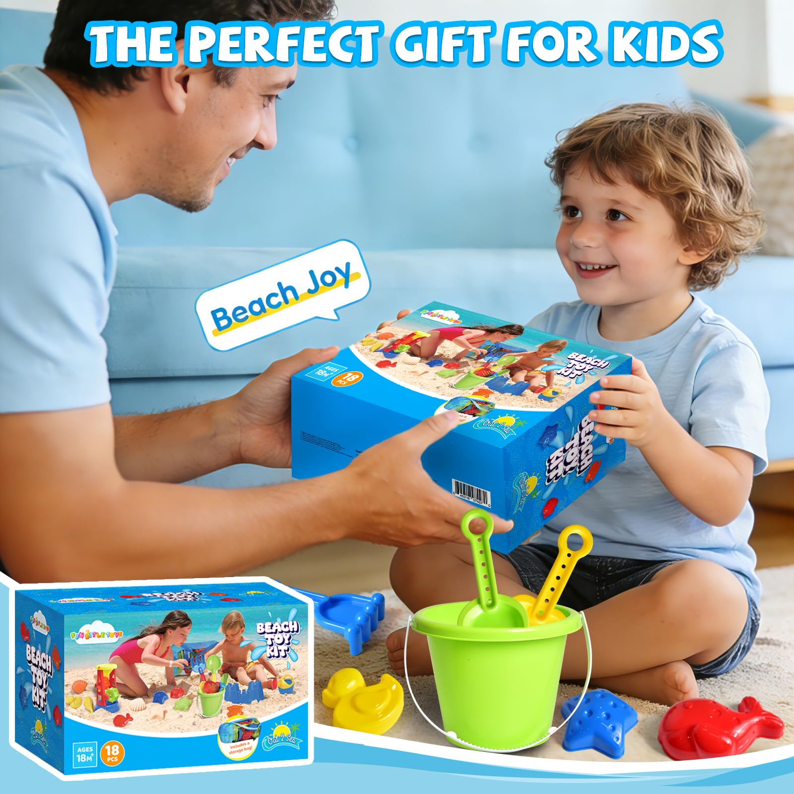 Lightweight sand toy pieces ready for travel and outdoor use