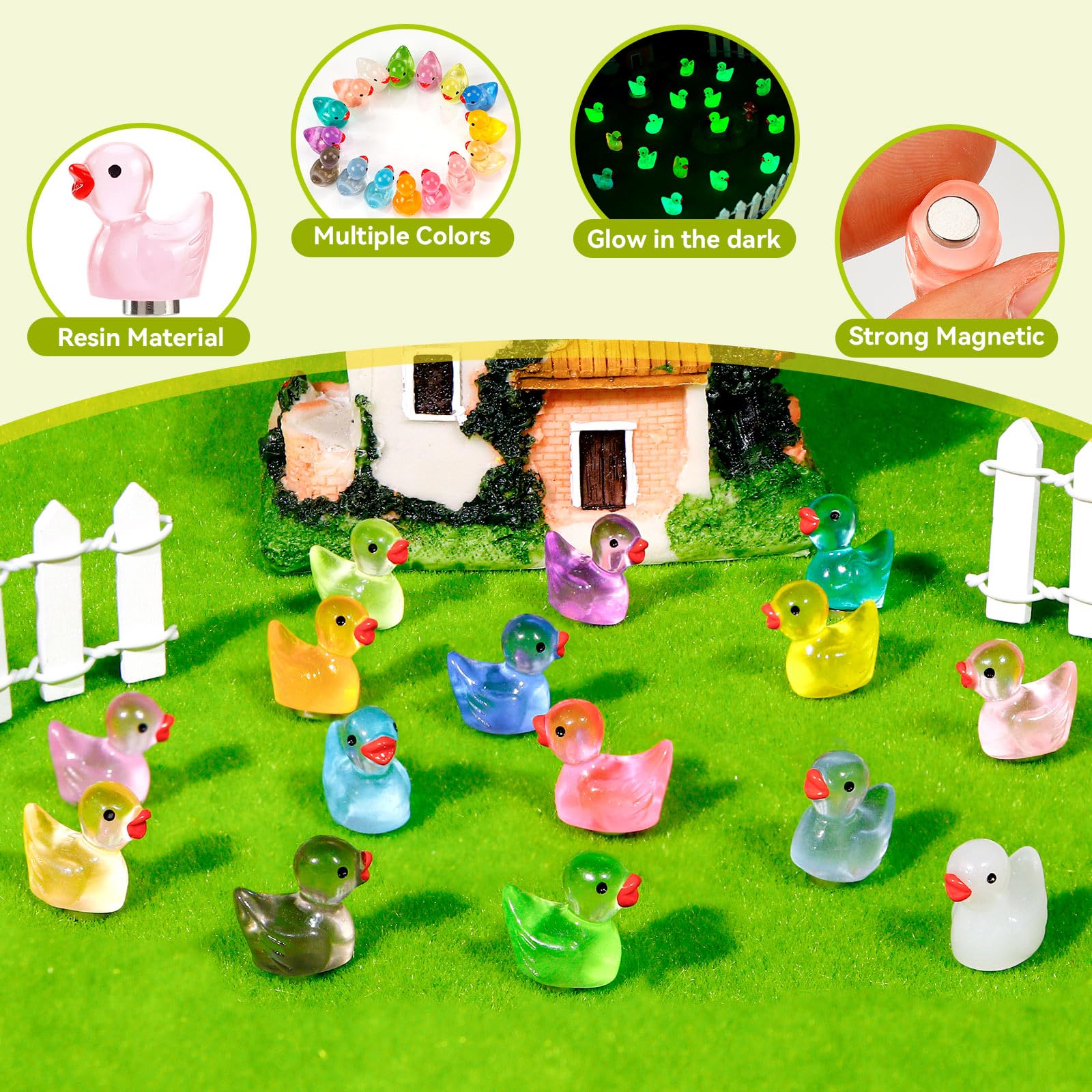 Resin duck fridge magnets for refrigerators lockers cabinets