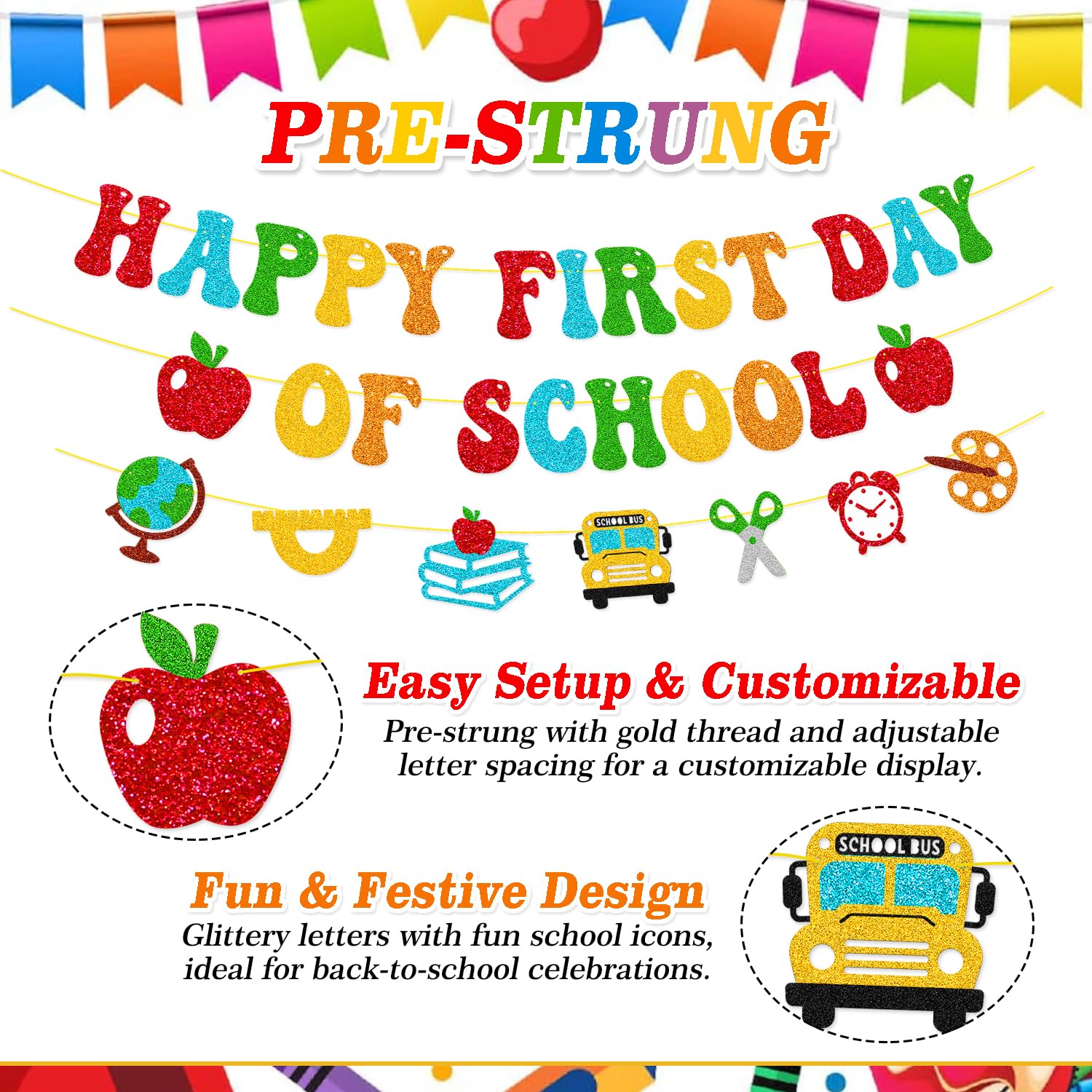 Colorful school theme banner design