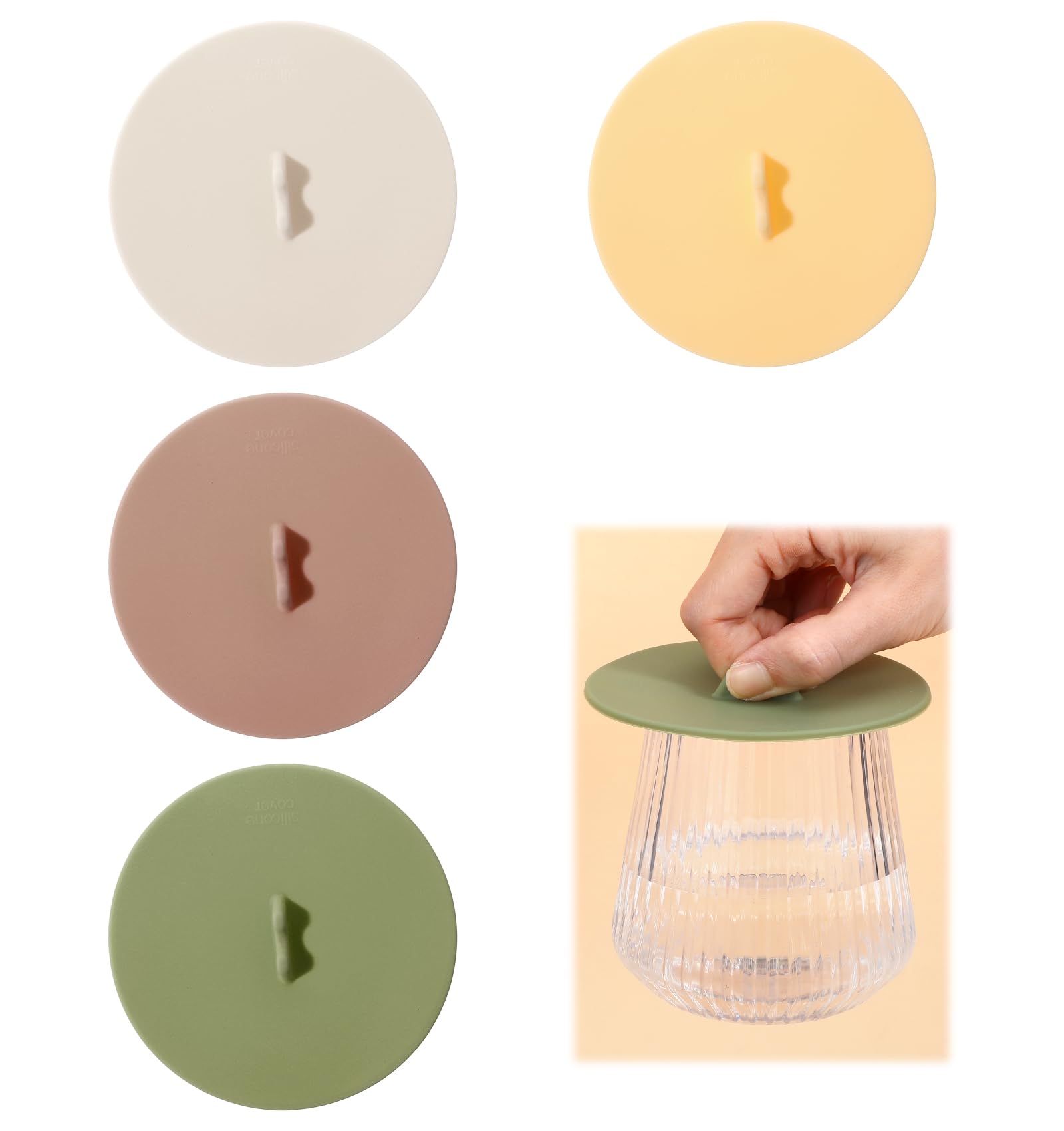 Colorful silicone cup covers in vibrant options