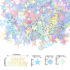 Colorful Silver Exploding Star Confetti set
