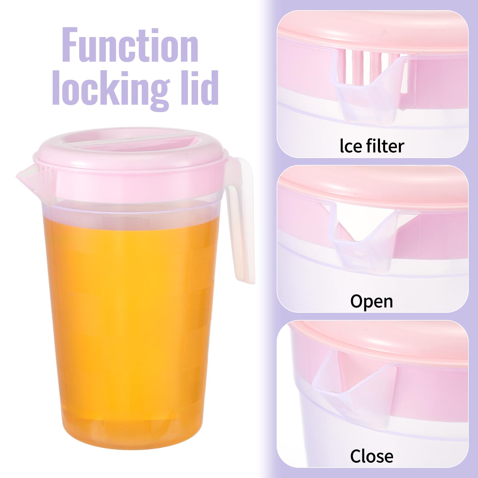 Ergonomic round handle on a beverage pitcher