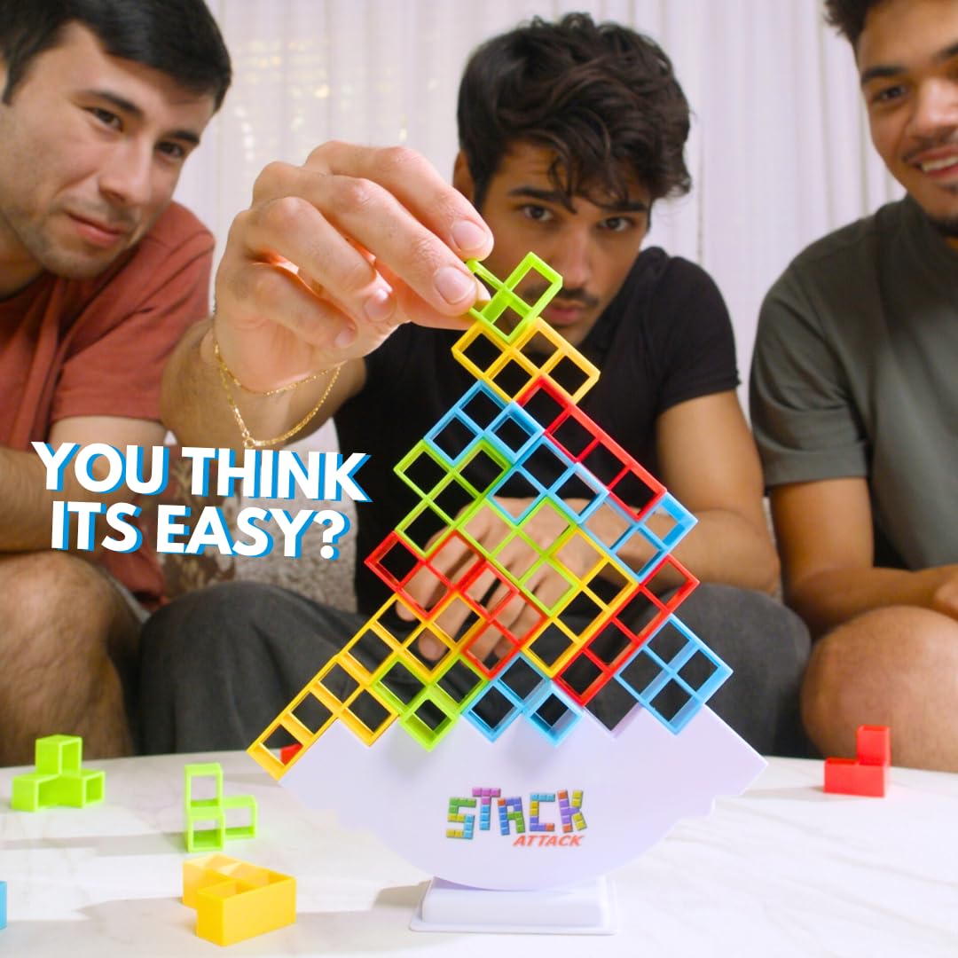 Colorful 48 stacking blocks for Stack Attack Tower Game