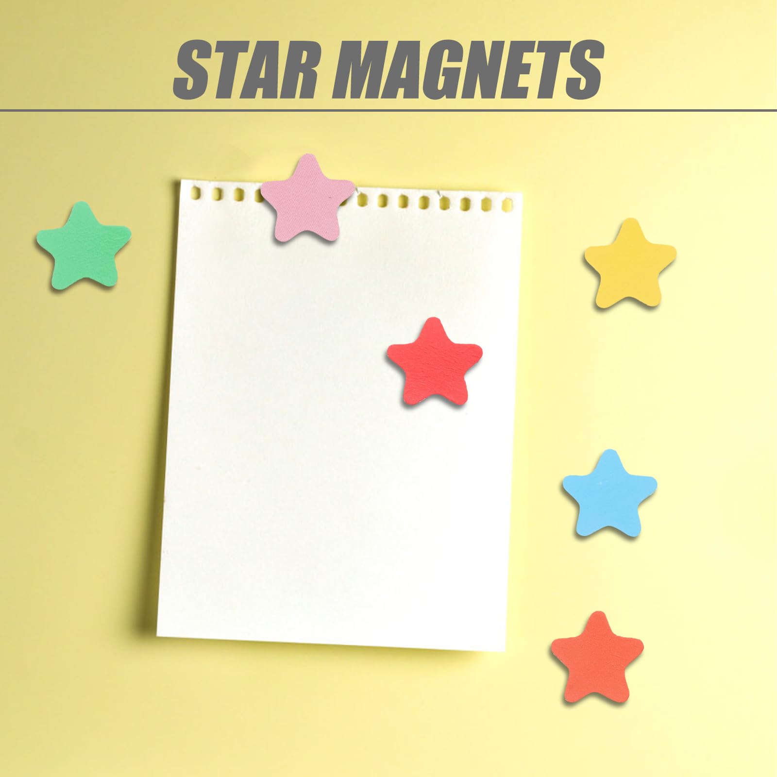 Fridge and cabinet star magnets in different colors
