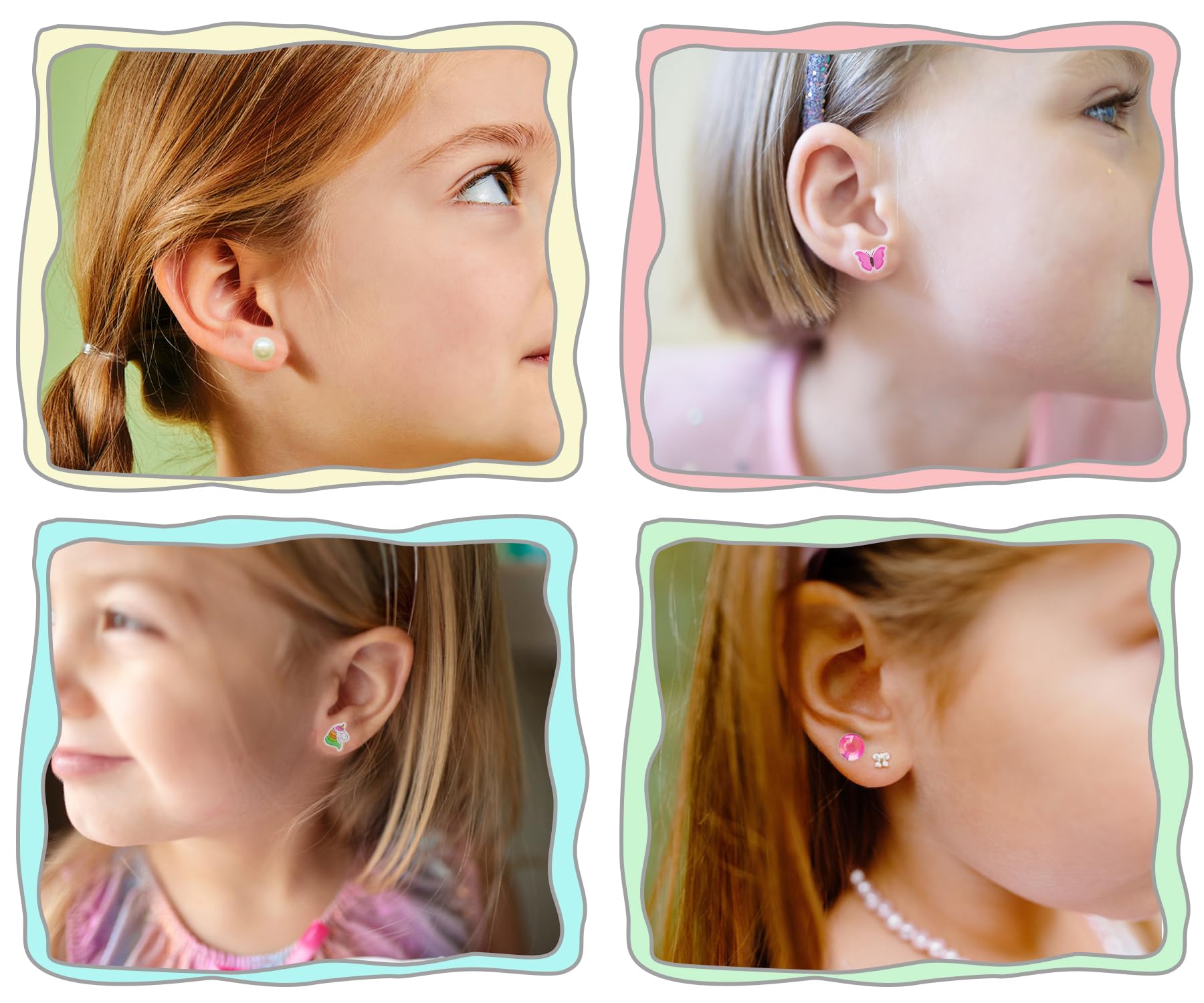Bright colorful stick-on earrings for daily wear