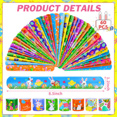 Colorful Easter slap wristbands suitable for kids party favors
