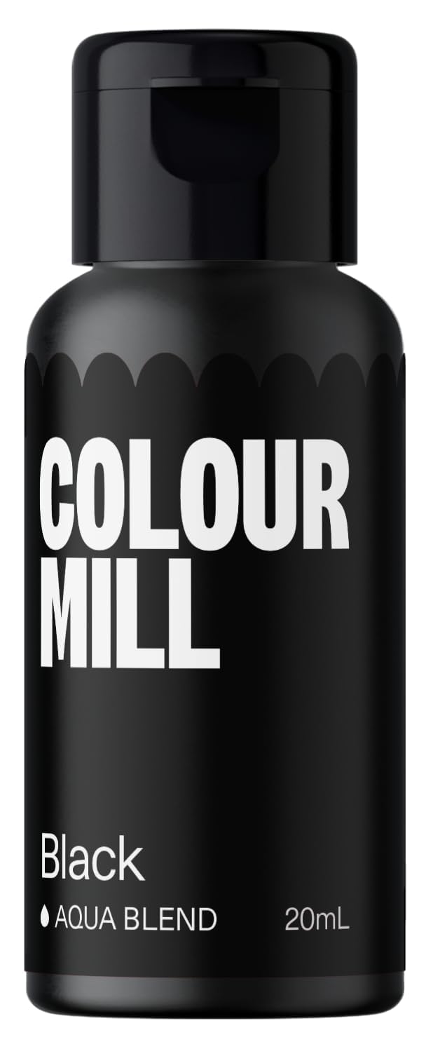 Colour Mill Aqua Blend Water-Based Food Coloring Black 20 Milliliters