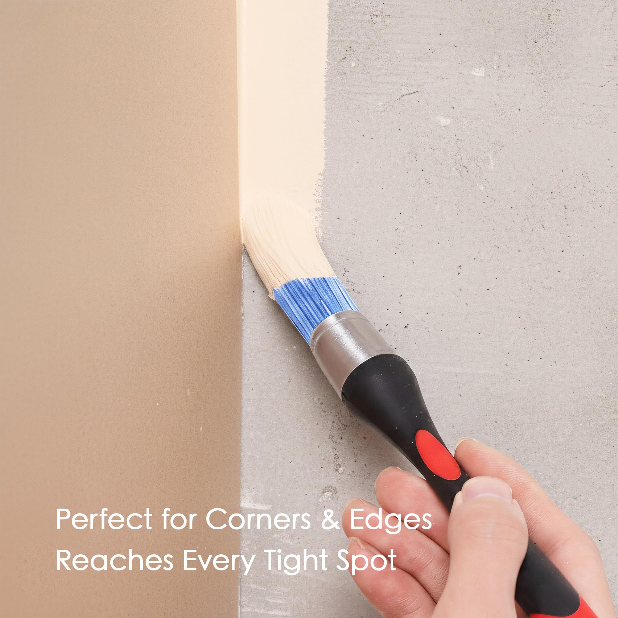 Coltree ergonomic round-handle trim brush