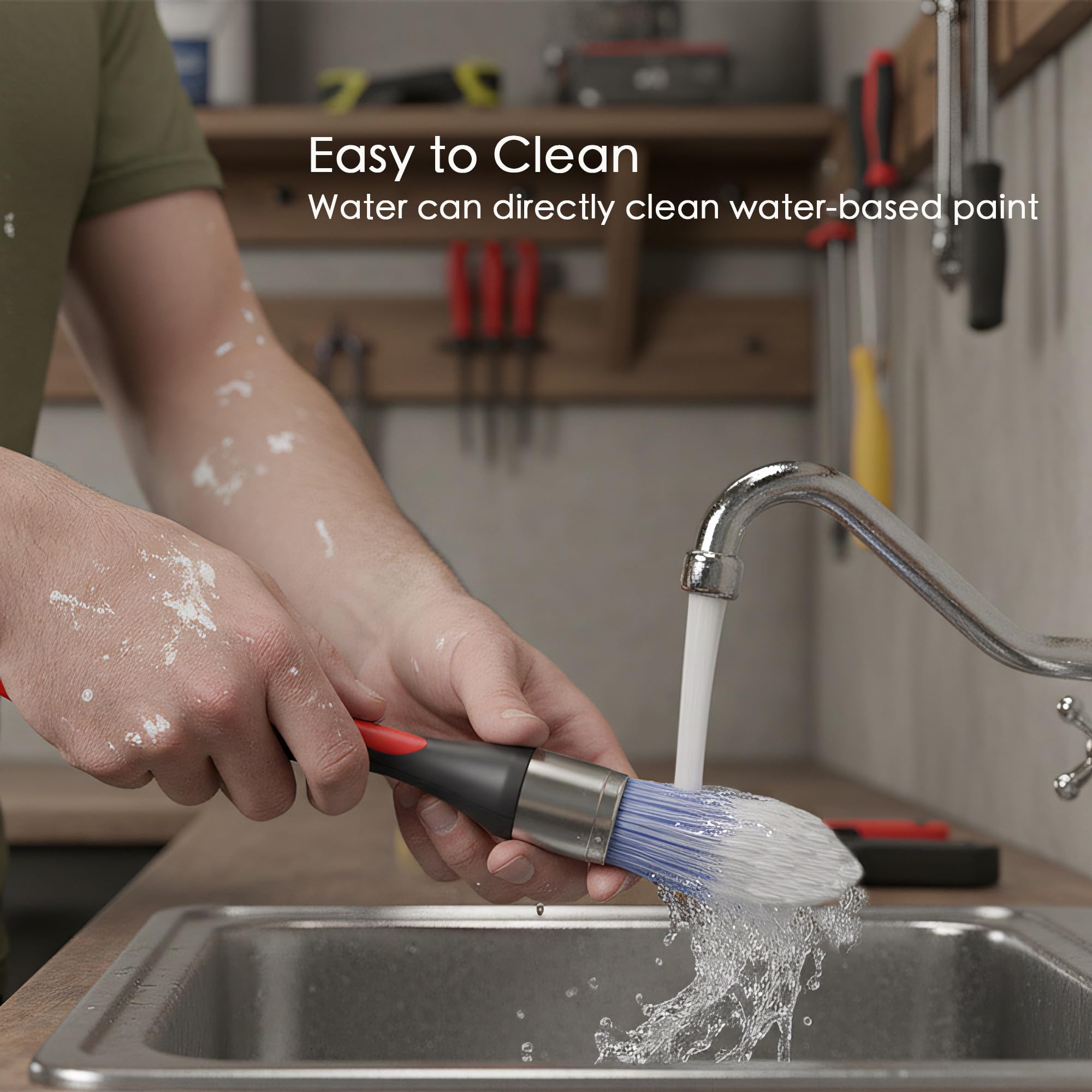 Coltree synthetic bristles for smooth paint release
