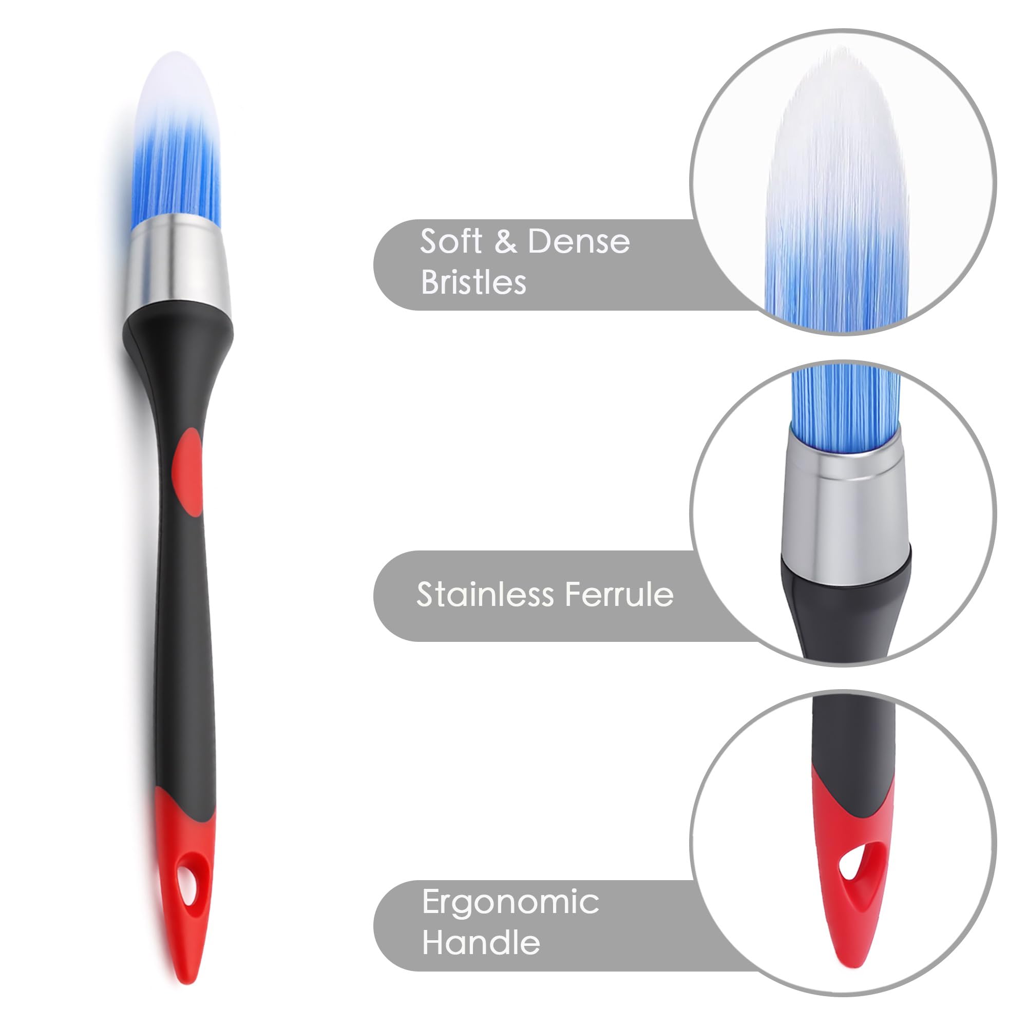 Coltree trim brush 10-8 inch size with round handle