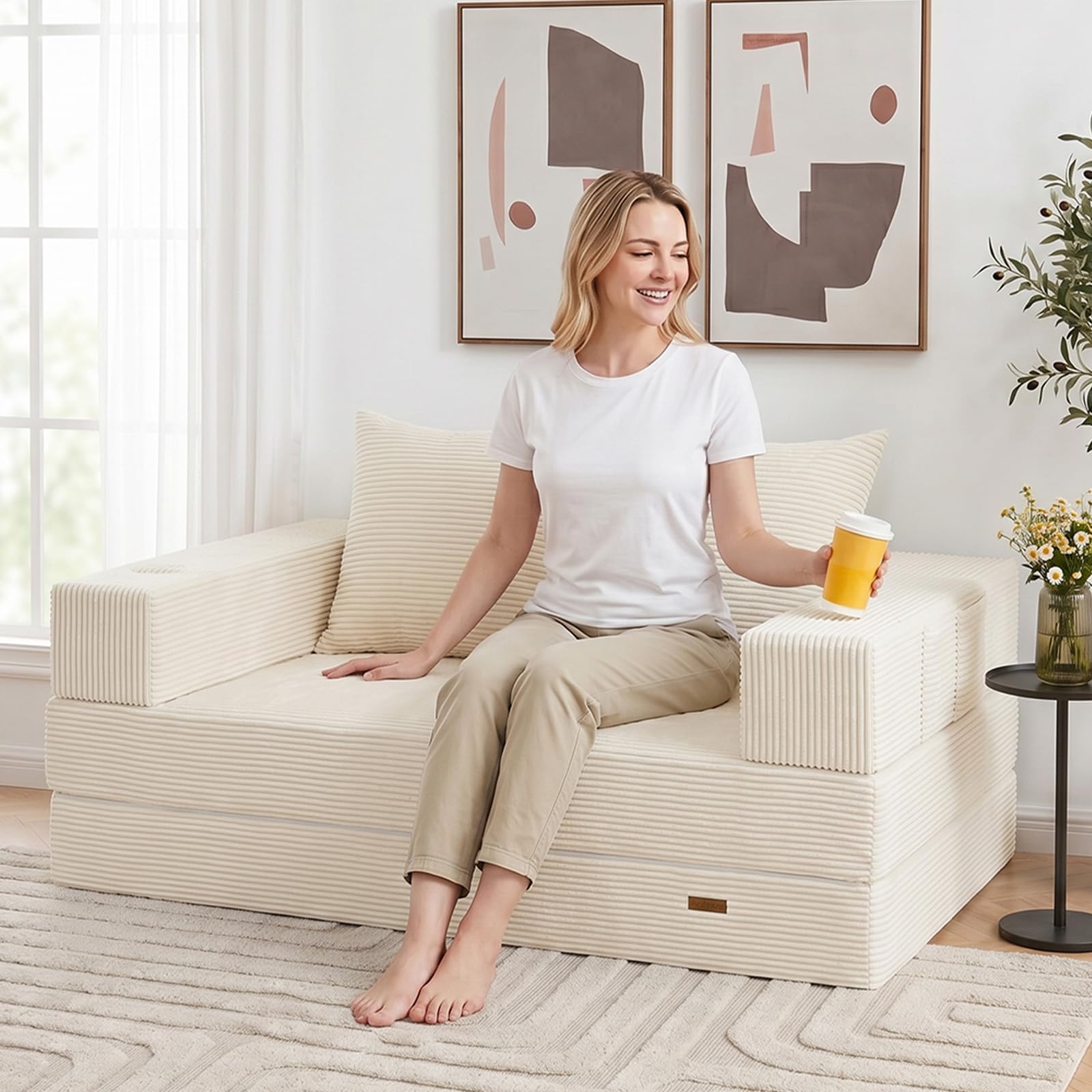 Non-slip base on COMAX low-profile floor sofa bed