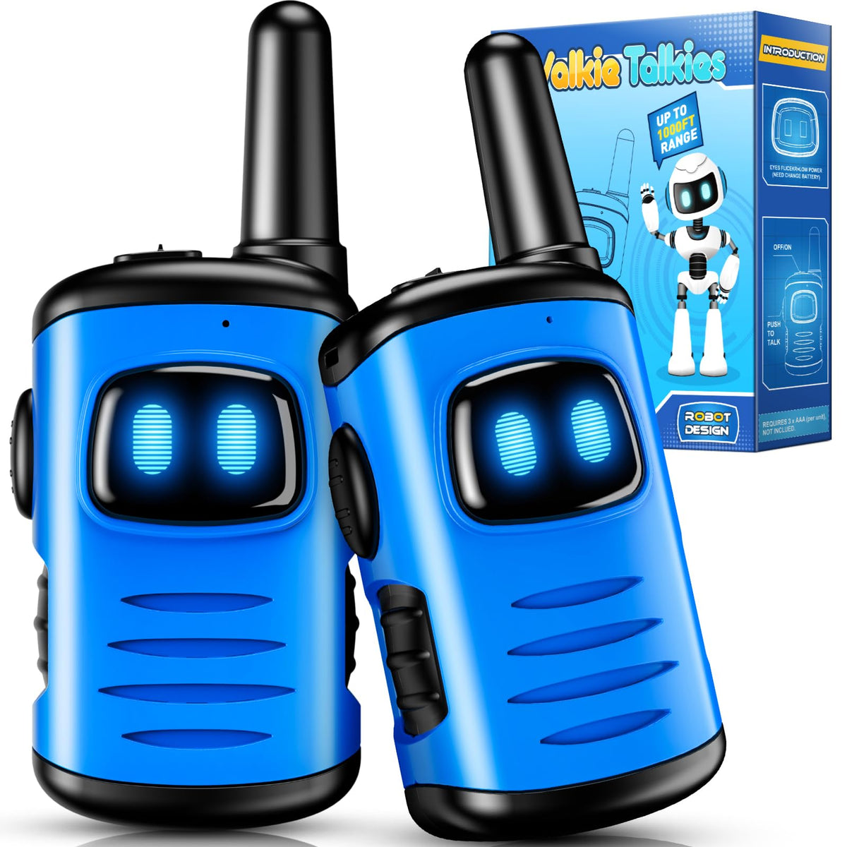 comedyfun mini robots walkie talkies front view