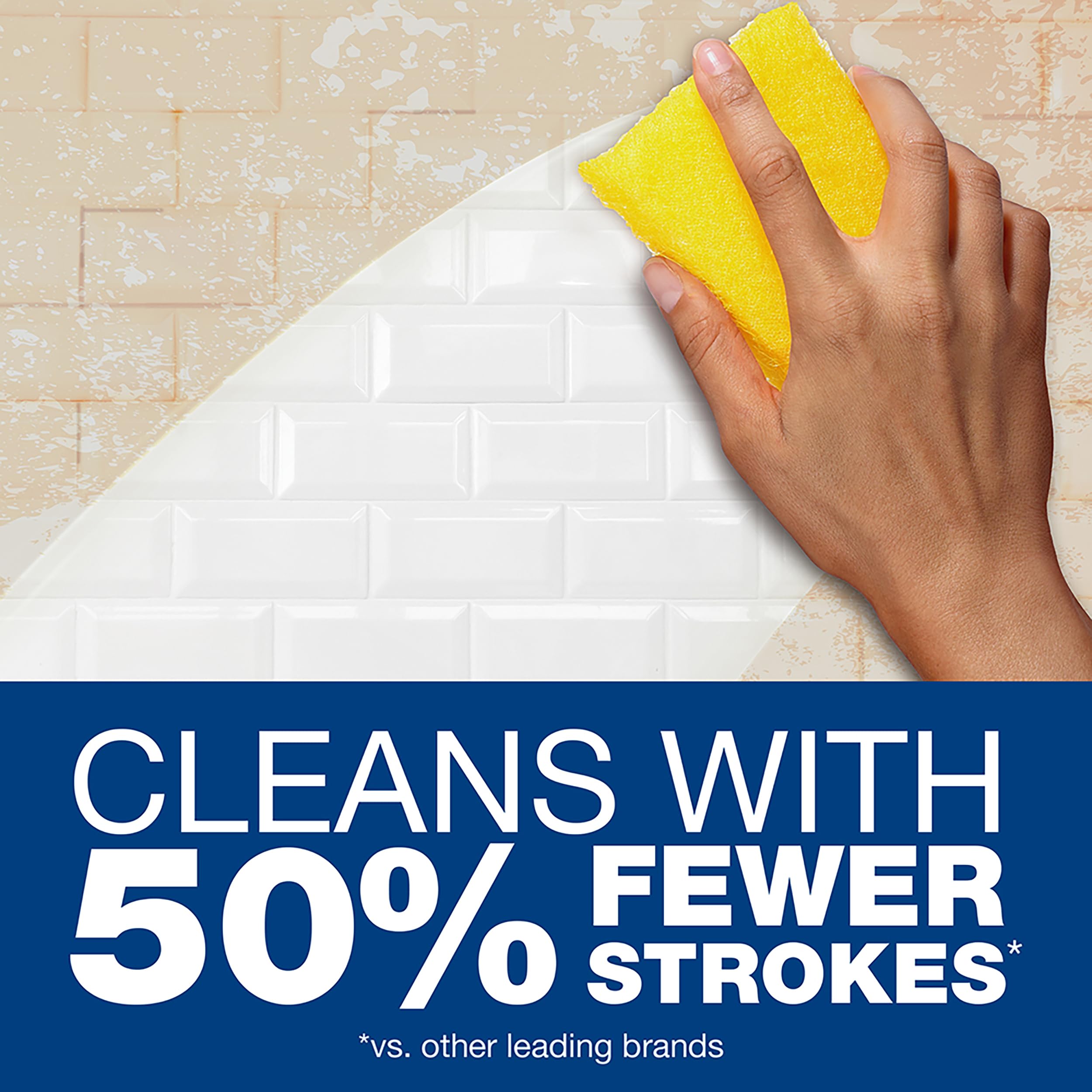 Nonabrasive bathroom cleaner for porcelain and fiberglass surfaces