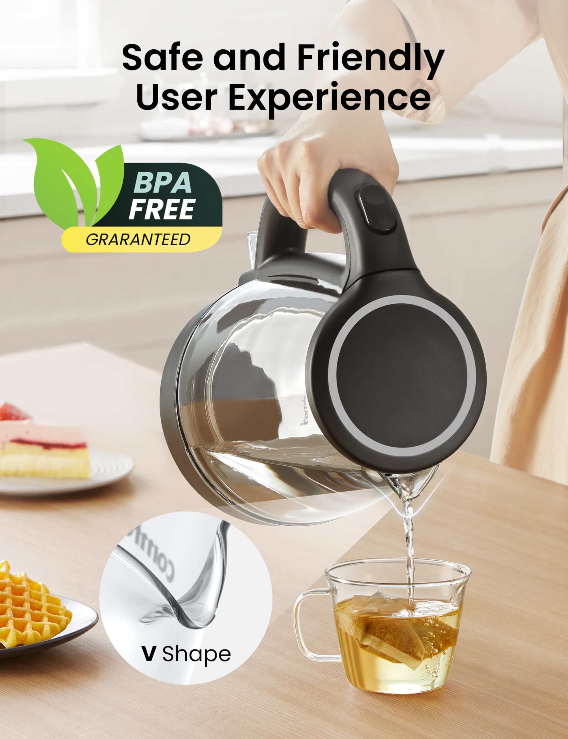360 degree swivel base with UL standard cord for safe use