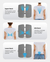 Graphene heat pads and dual vibration motors in COMFIER pillow