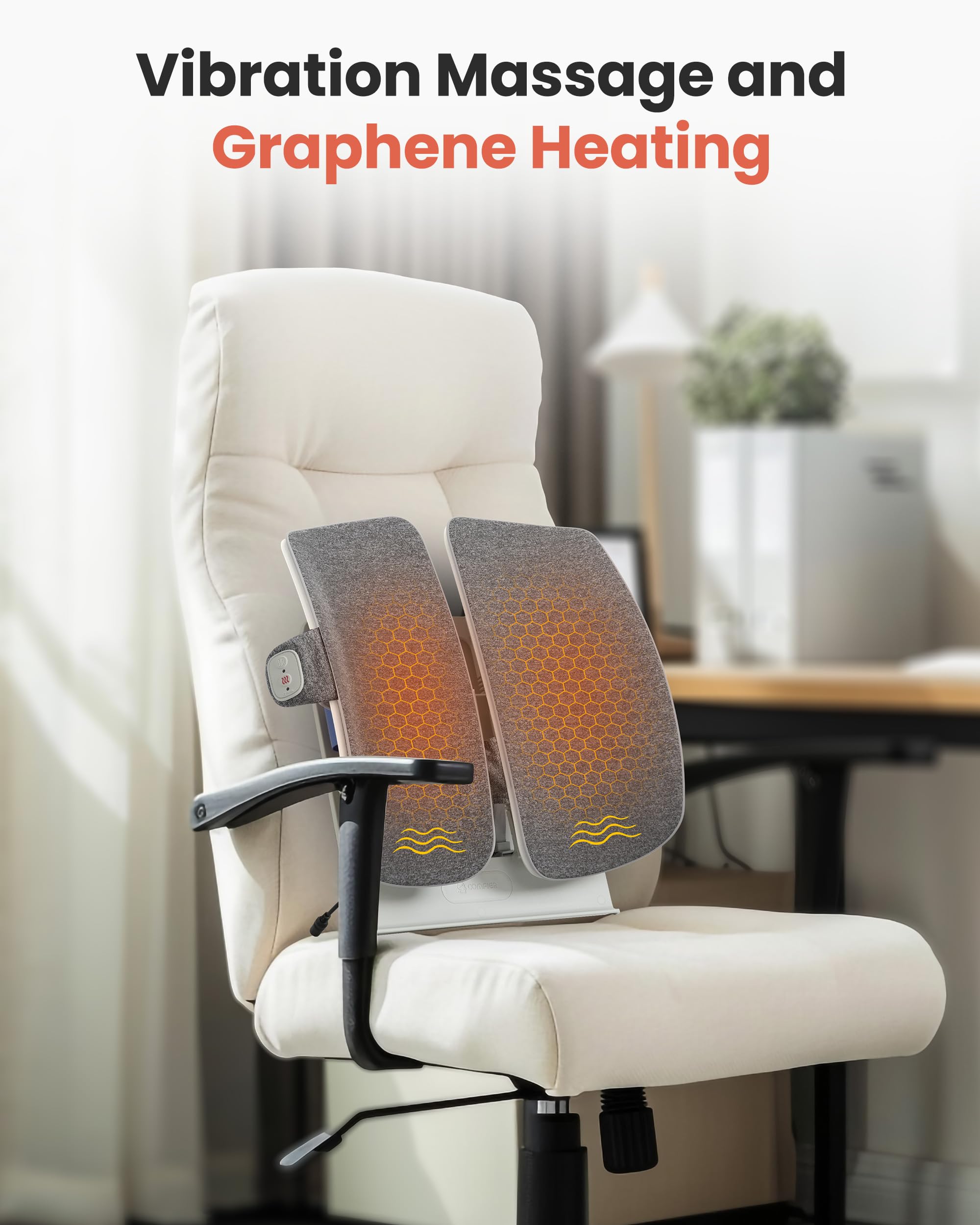 Back massager pillow suitable for car office chair and recliner