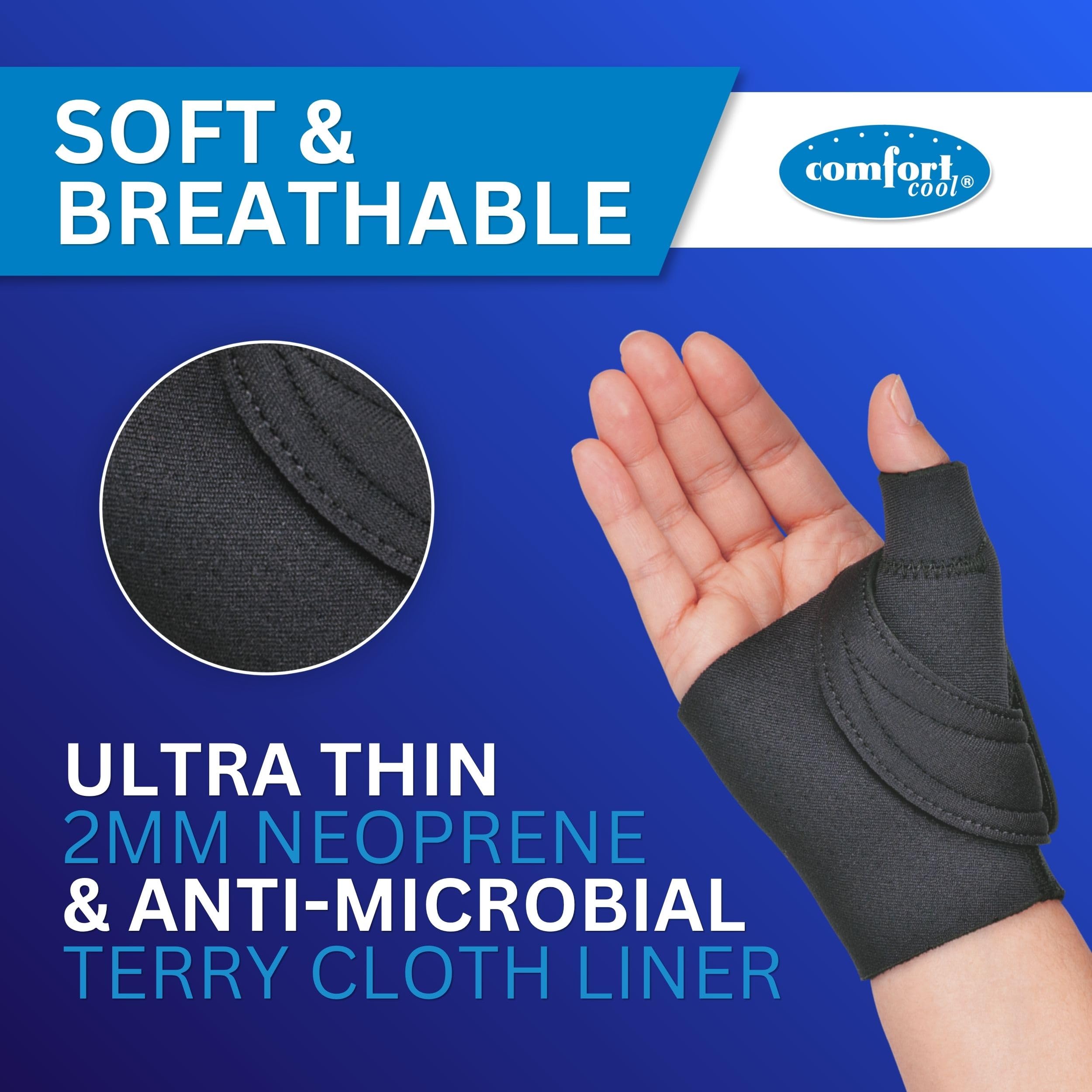 Left hand view of Comfort Cool Thumb CMC Restriction Splint left medium