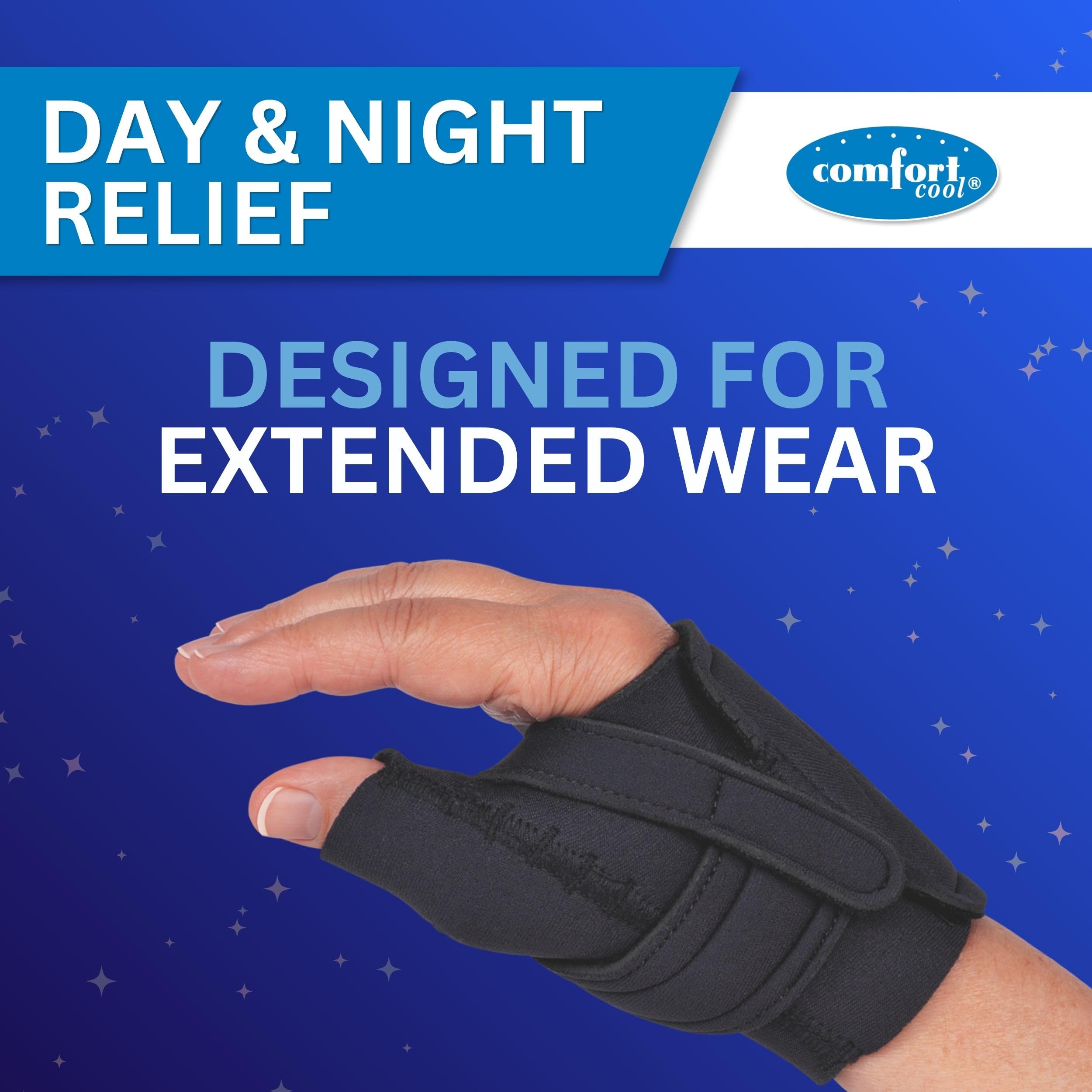 Latex-free Comfort Cool Thumb CMC Restriction Splint left medium wearable detail