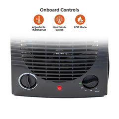 Three heat settings and adjustable thermostat on CZ35EBK