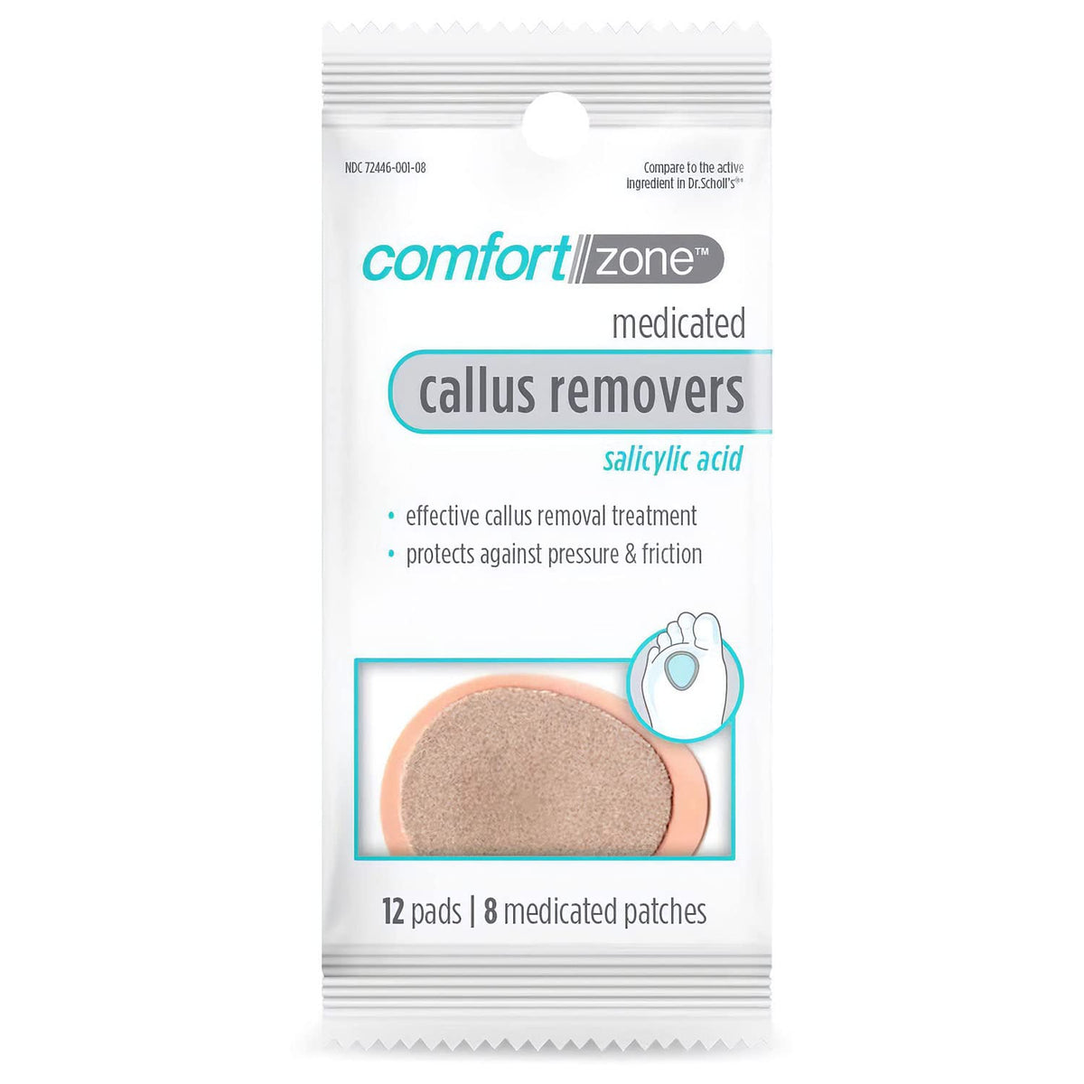 Comfort Zone medicated callus patches 20 count box